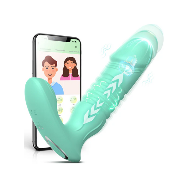 Dildo G Punkt Vibrator mit Schubfunktionen und verstellbarem Design