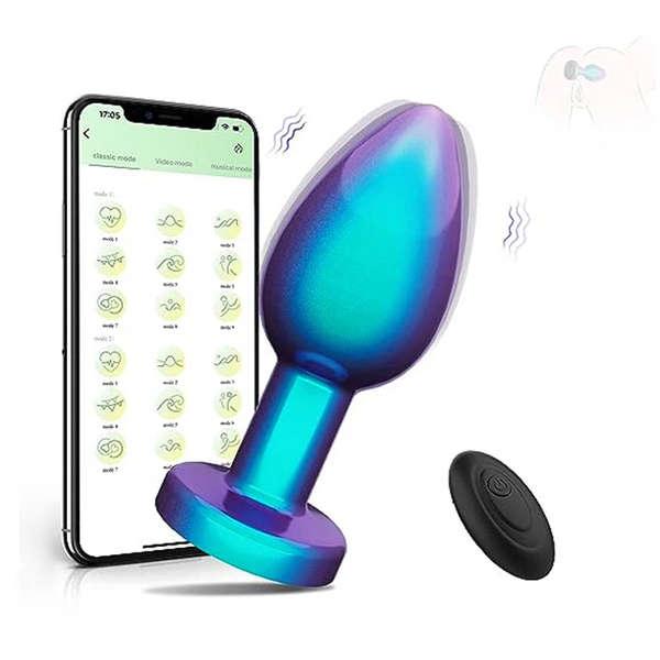 Vibrierender Buttplug mit strahlendem Farbdesign