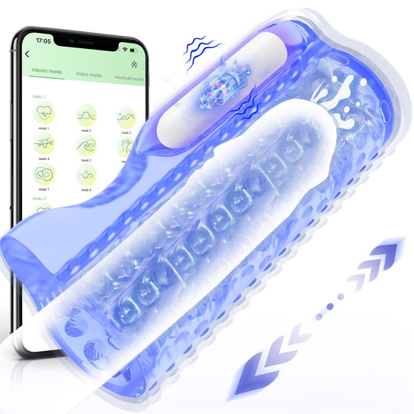 APP gesteuerter Vibrations Stroker mit 3D Innenstruktur